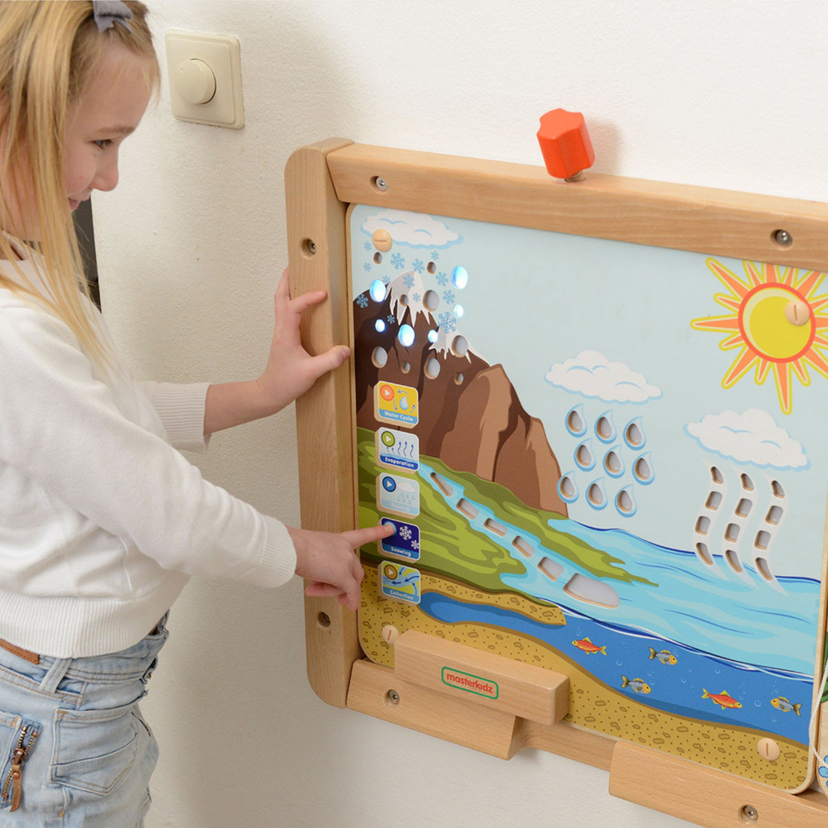 Masterkidz medinė edukacinė lenta „Vandens apytaka“ – 4 nuotrauka