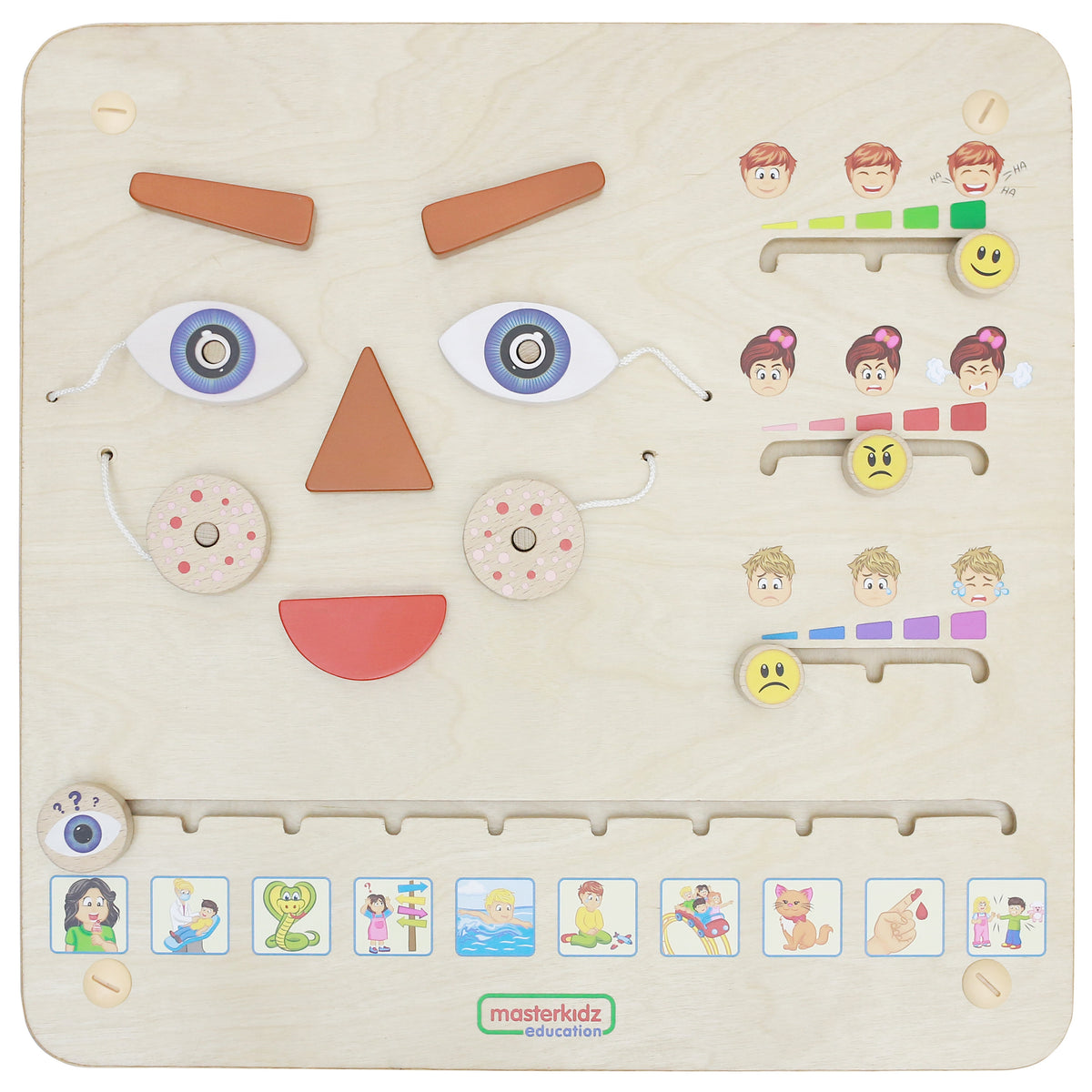 Masterkidz medinė emocijų pažinimo lenta „Kaip jautiesi?“ – 1 nuotrauka