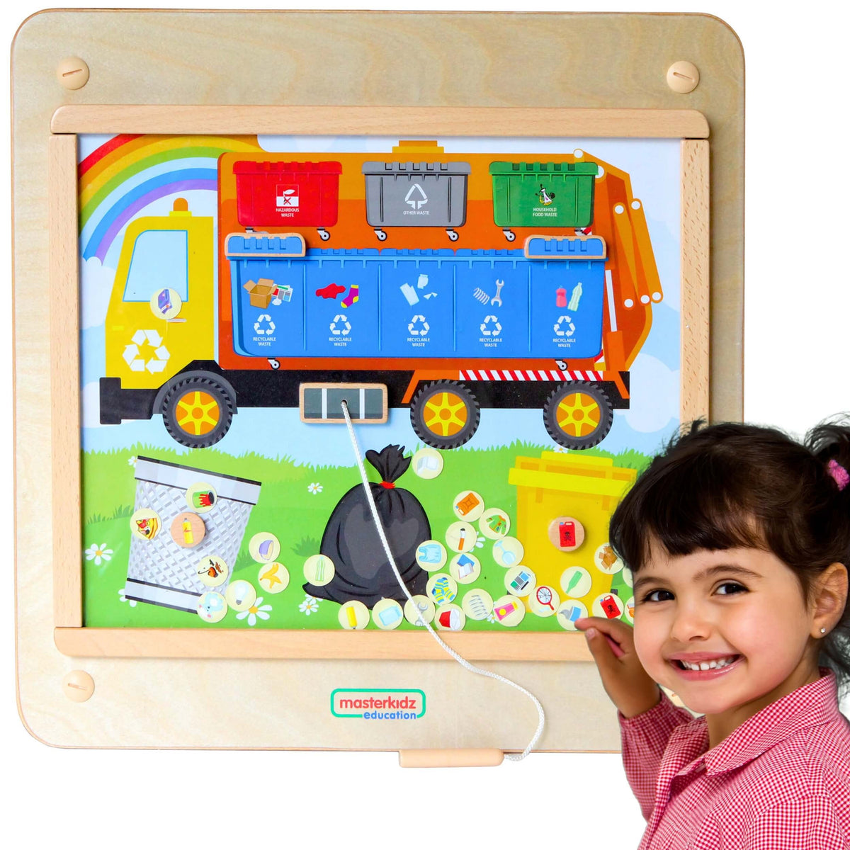 Masterkidz Montessori atliekų rūšiavimo edukacinė lenta