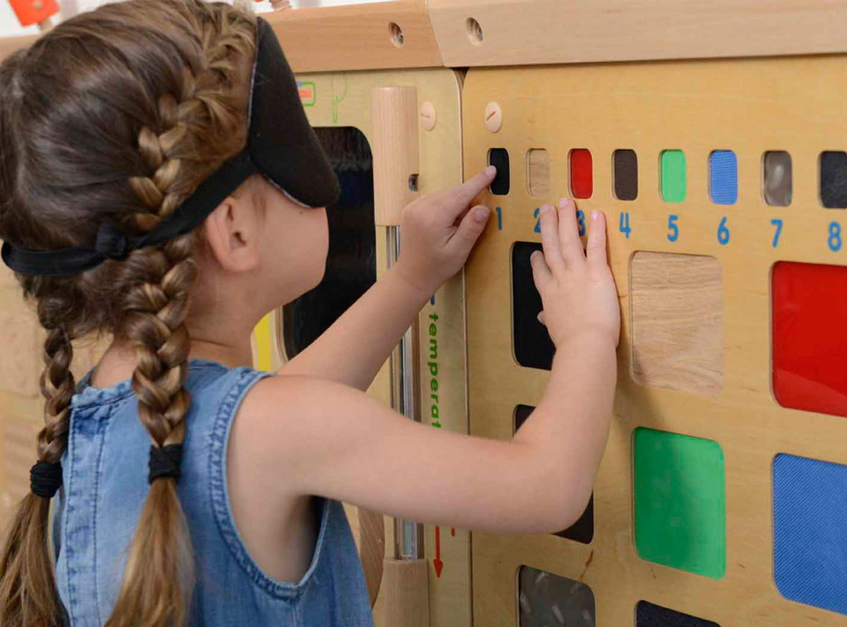 Masterkidz sensorinė medžiagų ir faktūrų pažinimo lenta – 2