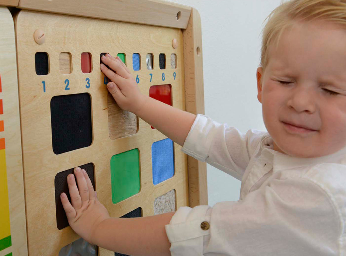 Masterkidz sensorinė medžiagų ir faktūrų pažinimo lenta – 3