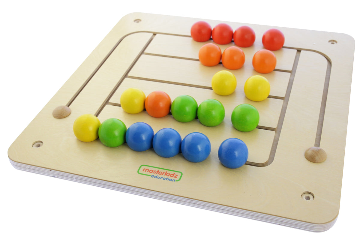 Masterkidz sieninė Montessori karoliukų labirinto lenta – 2