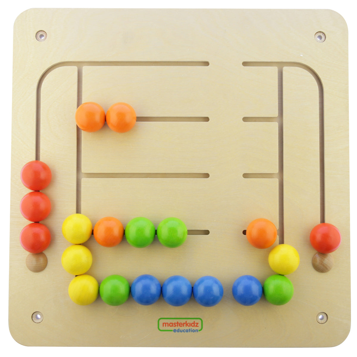 Masterkidz sieninė Montessori karoliukų labirinto lenta – 3