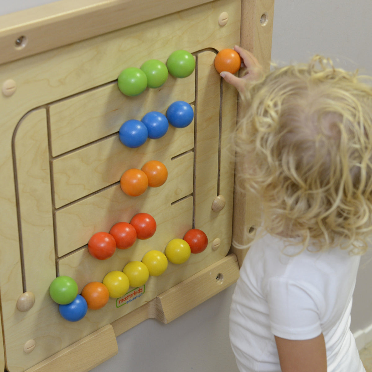 Masterkidz sieninė Montessori karoliukų labirinto lenta – 5