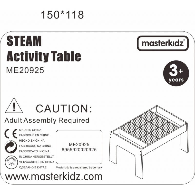 Masterkidz STEM Edukacinis Stalas Su Priedais Vaikams 3+ STEM Edukaciniai stalai