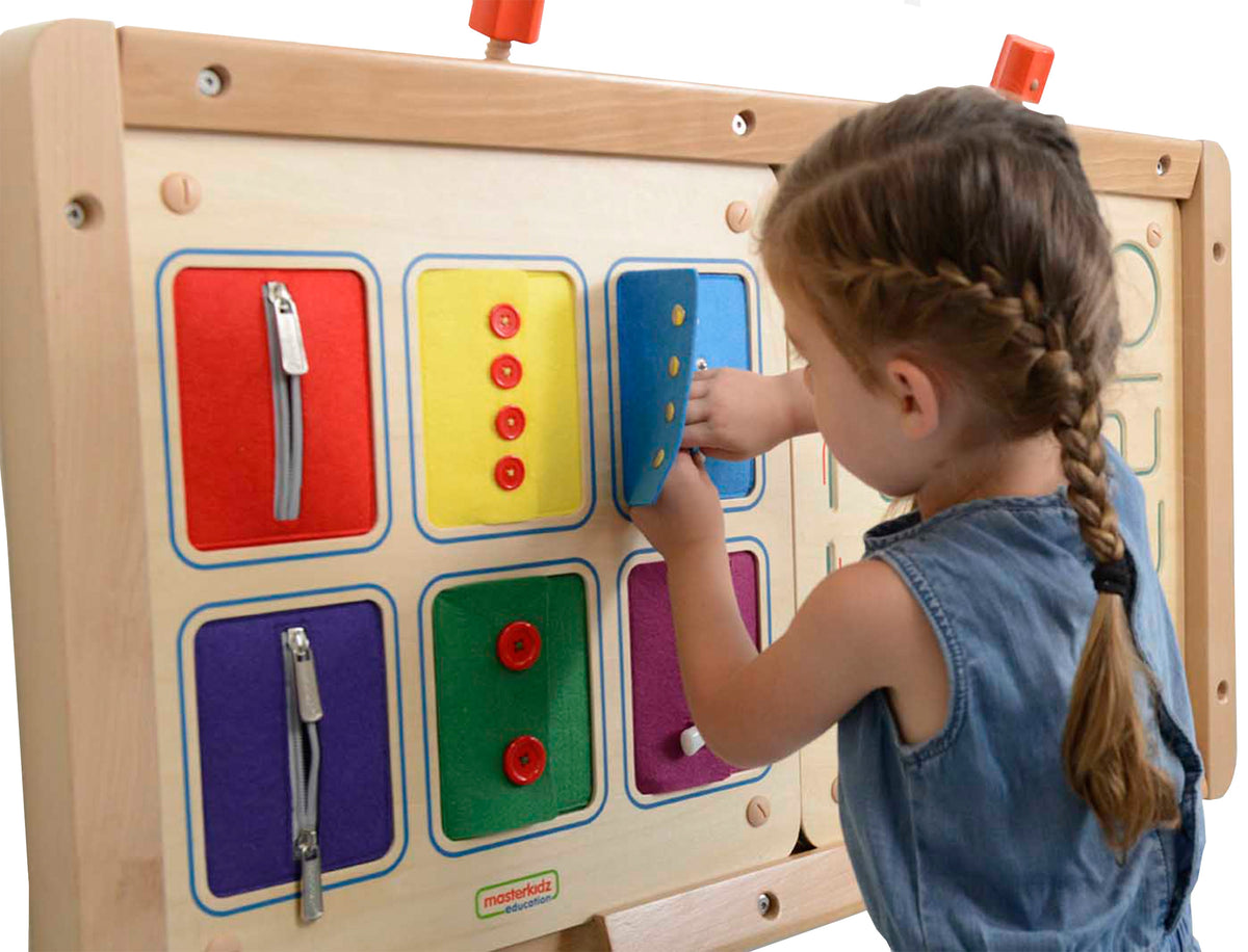 Masterkidz užtrauktukų ir sagų mokymosi lenta Montessori – 4