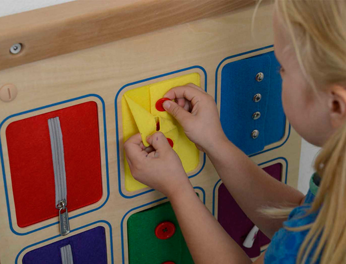 Masterkidz užtrauktukų ir sagų mokymosi lenta Montessori – 5