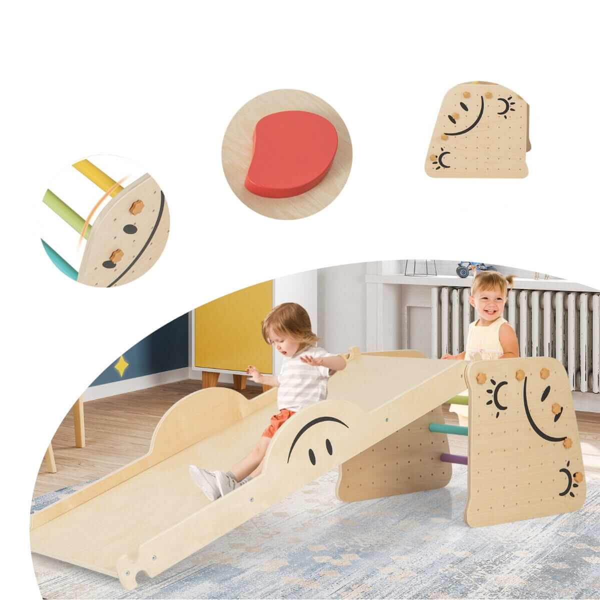 Medinė Laipiojimo Žaidimų Aikštelė Montessori 160 × 50 cm 1310 Sūpynės ir Žaidimų Aikštelės