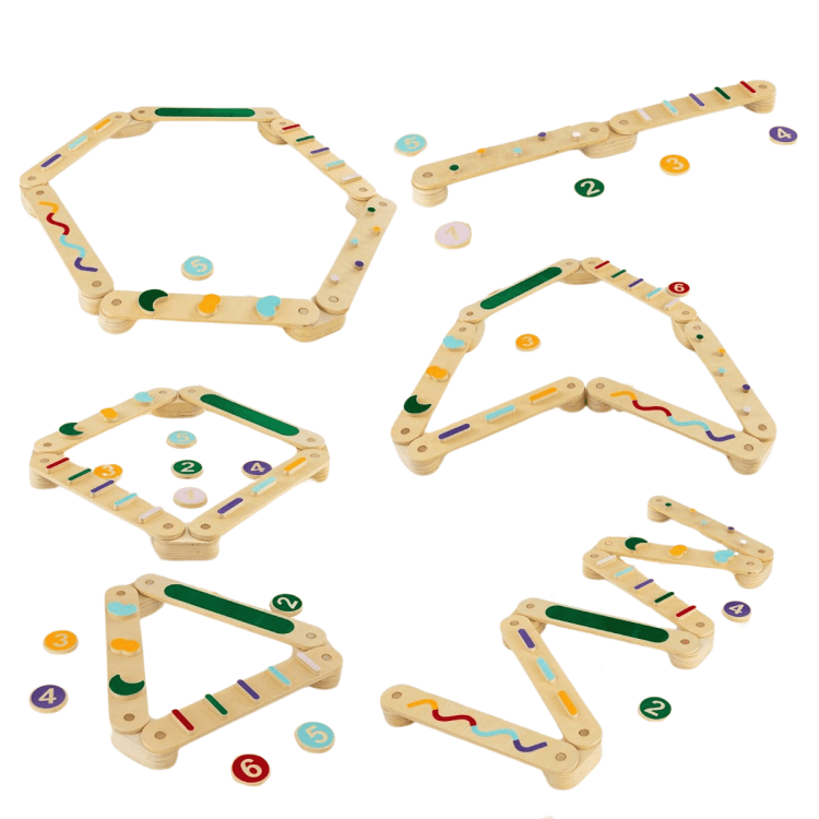 Medinių Balansinių Sijų Rinkinys Vaikams – Montessori Pusiausvyrai Sensoriniai Takeliai
