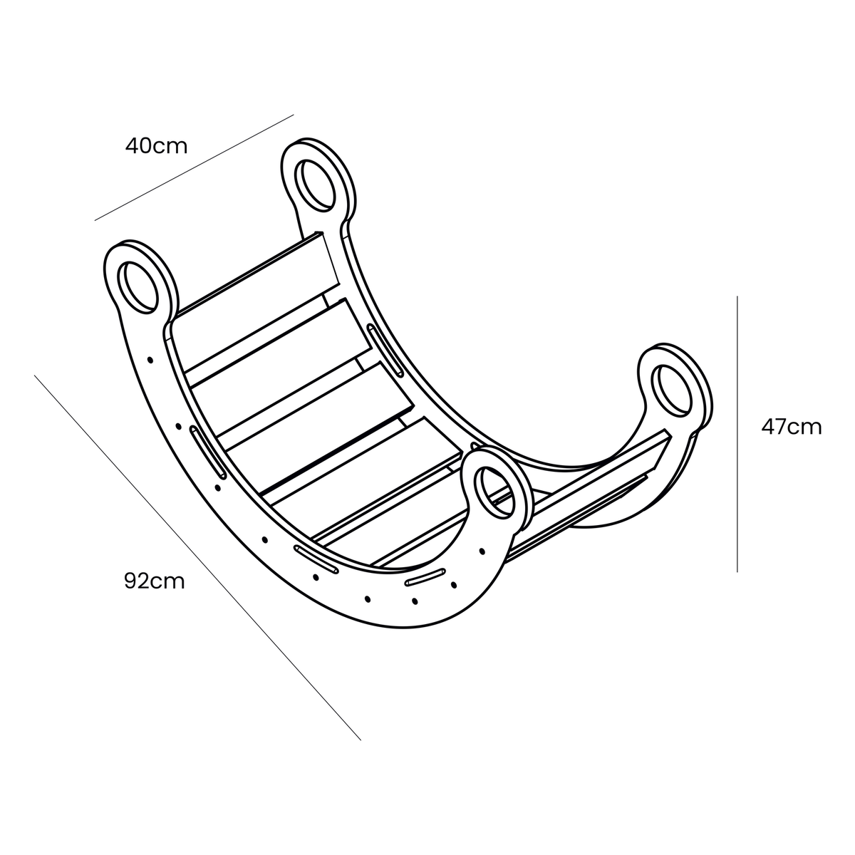 MeowBaby Dream Rocker Medium Montessori Supynė-Laipynė Sūpynės ir Žaidimų Aikštelės