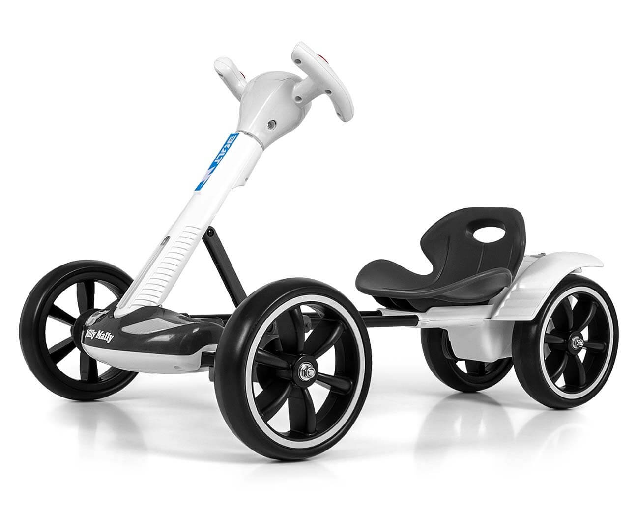 Milly Mally Elektrinis Kartingas Vaikams BOLT 12V su Pultu, LED ir Bluetooth Elektriniai Kartingai Balta