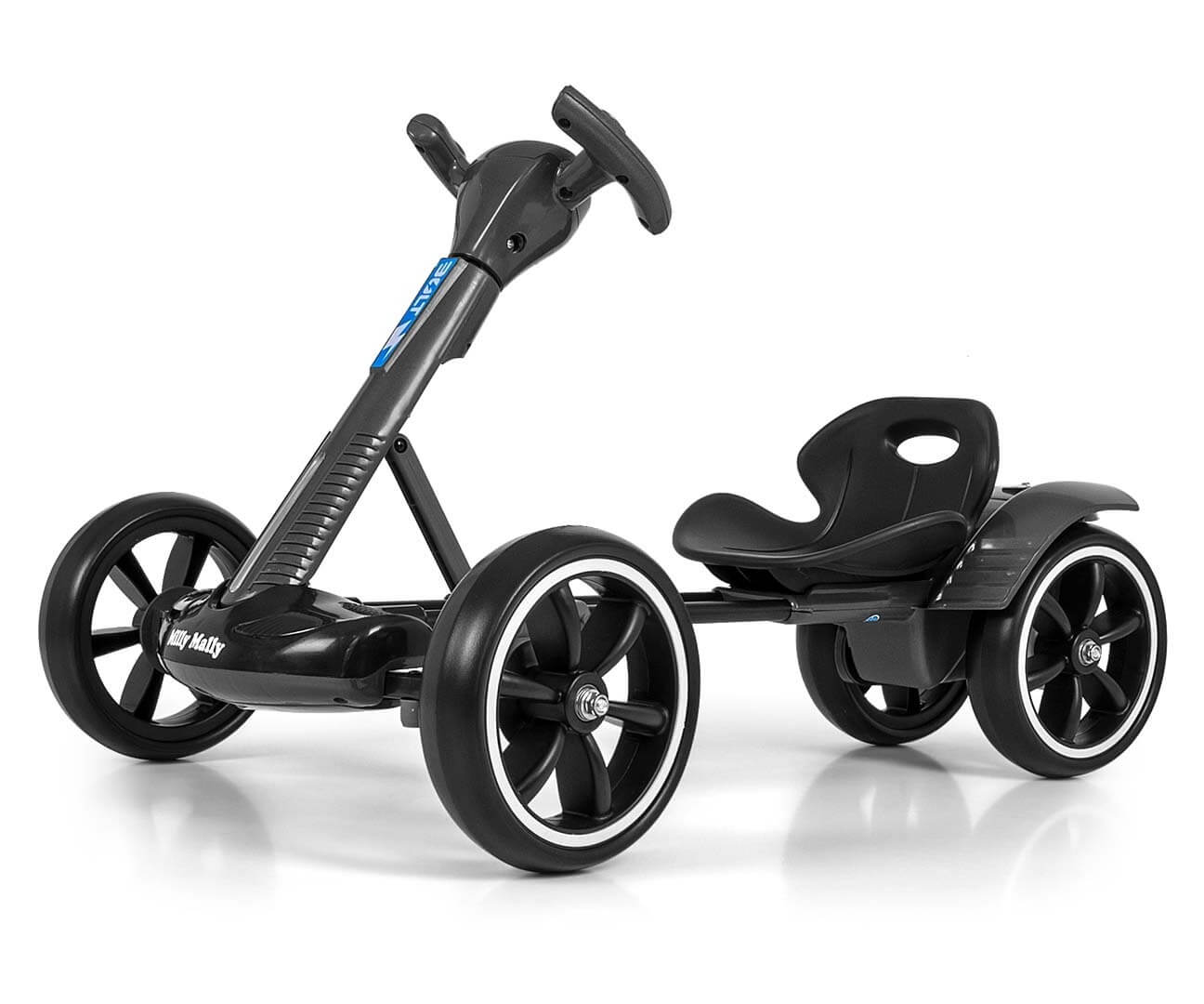 Milly Mally Elektrinis Kartingas Vaikams BOLT 12V su Pultu, LED ir Bluetooth Elektriniai Kartingai Juoda
