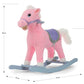 Milly Mally Pliušinis Supamas Arkliukas Su Garsais Ir Judesiais – 50 cm, Rožinis Supamieji Arkliukai