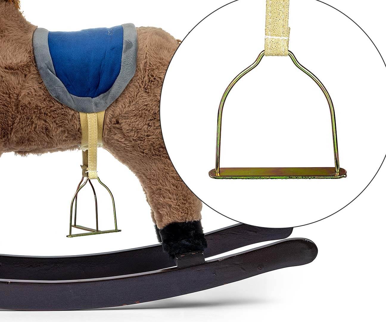 Milly Mally Pliušinis Supamas Arkliukas Su Garsais Ir Judesiais – 50 cm, Rudas Supamieji Arkliukai