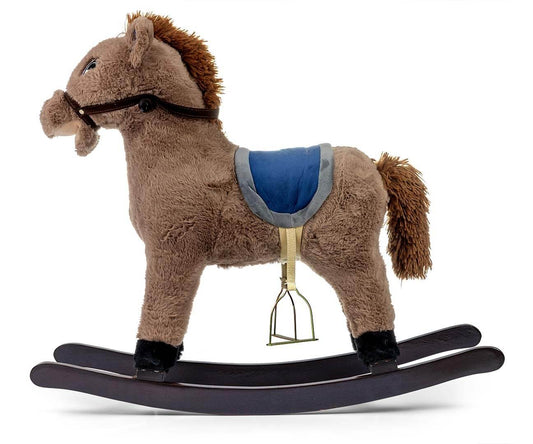 Milly Mally Pliušinis Supamas Arkliukas Su Garsais Ir Judesiais – 50 cm, Rudas Supamieji Arkliukai