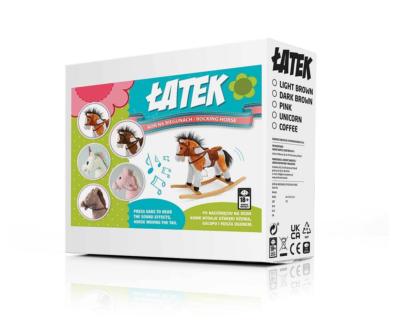 Milly Mally Pliušinis Supamas Arkliukas Su Garsais Ir Judesiais – 50 cm, Rudas Supamieji Arkliukai