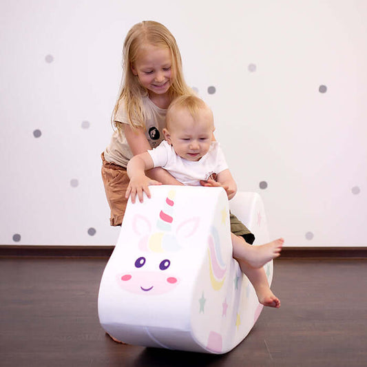 Minkšta Supynė Rokeris Unicorn Minkštos Žaidimų Aikštelės