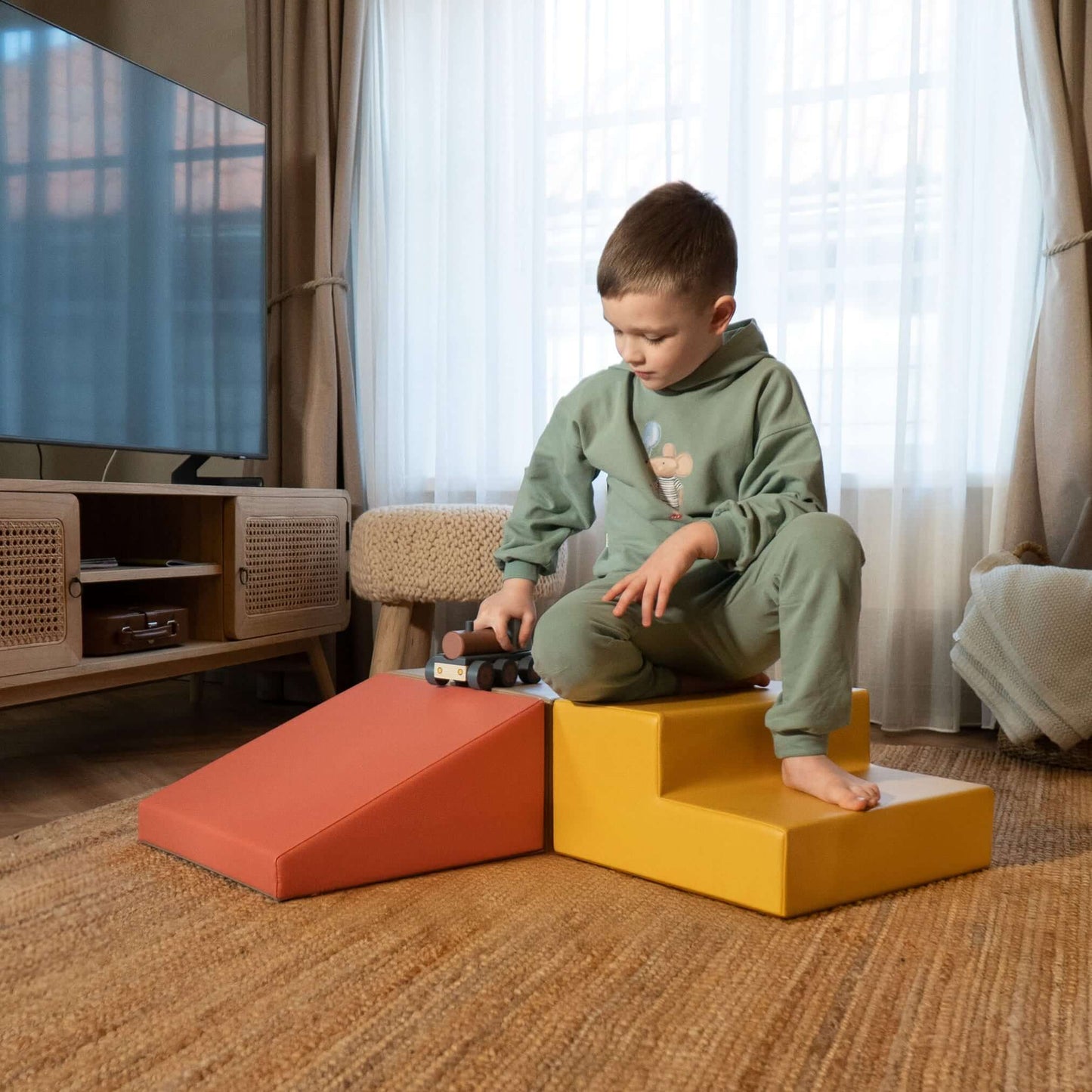 Minkšta Žaidimų Aikštelė Mini SET 27 Minkšti Blokai Vaikams 40 x 120 cm Minkštos Žaidimų Aikštelės