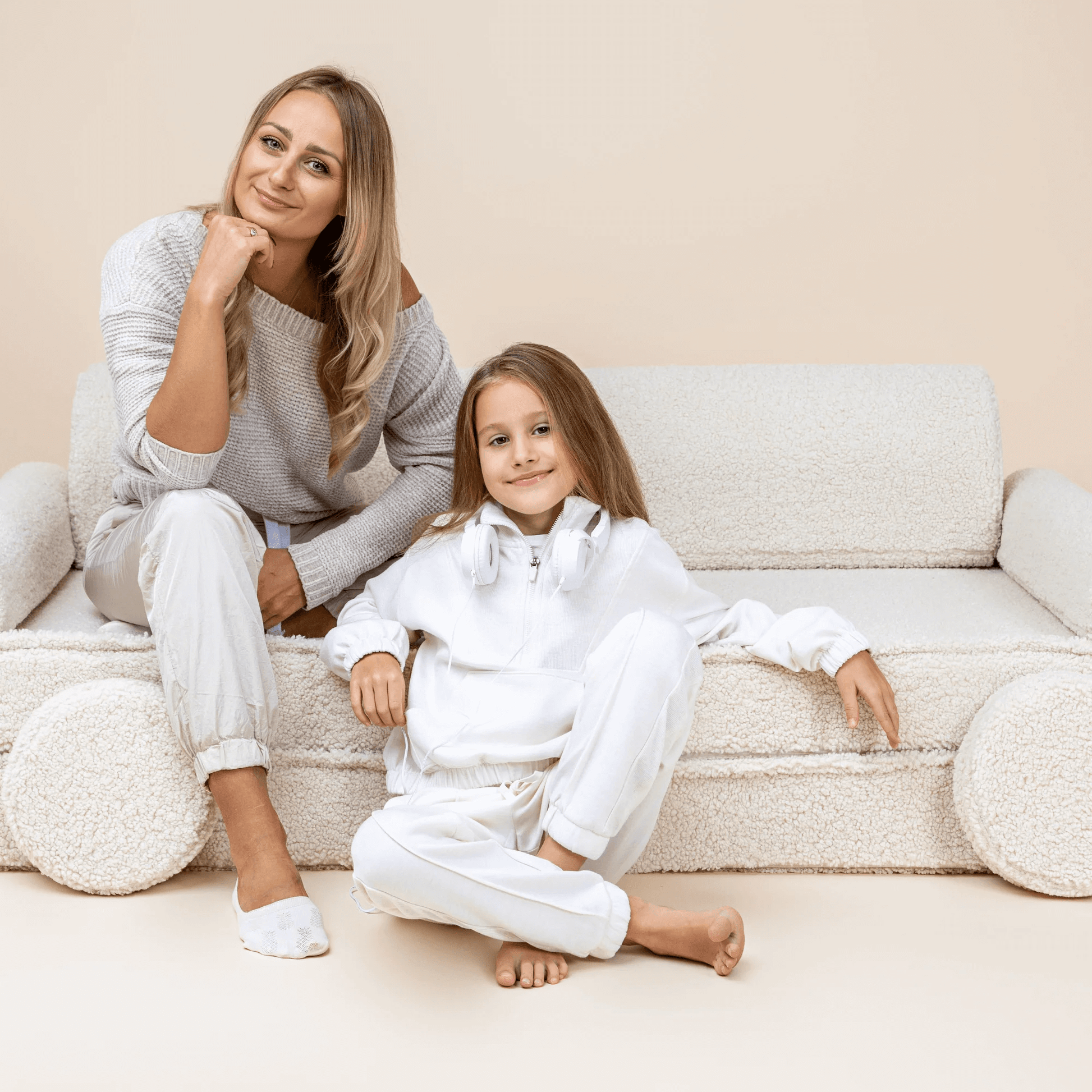 Modulinė Sofa Vaikams Boucle – 8 Elementai, 160 × 76 cm Modulinės sofos