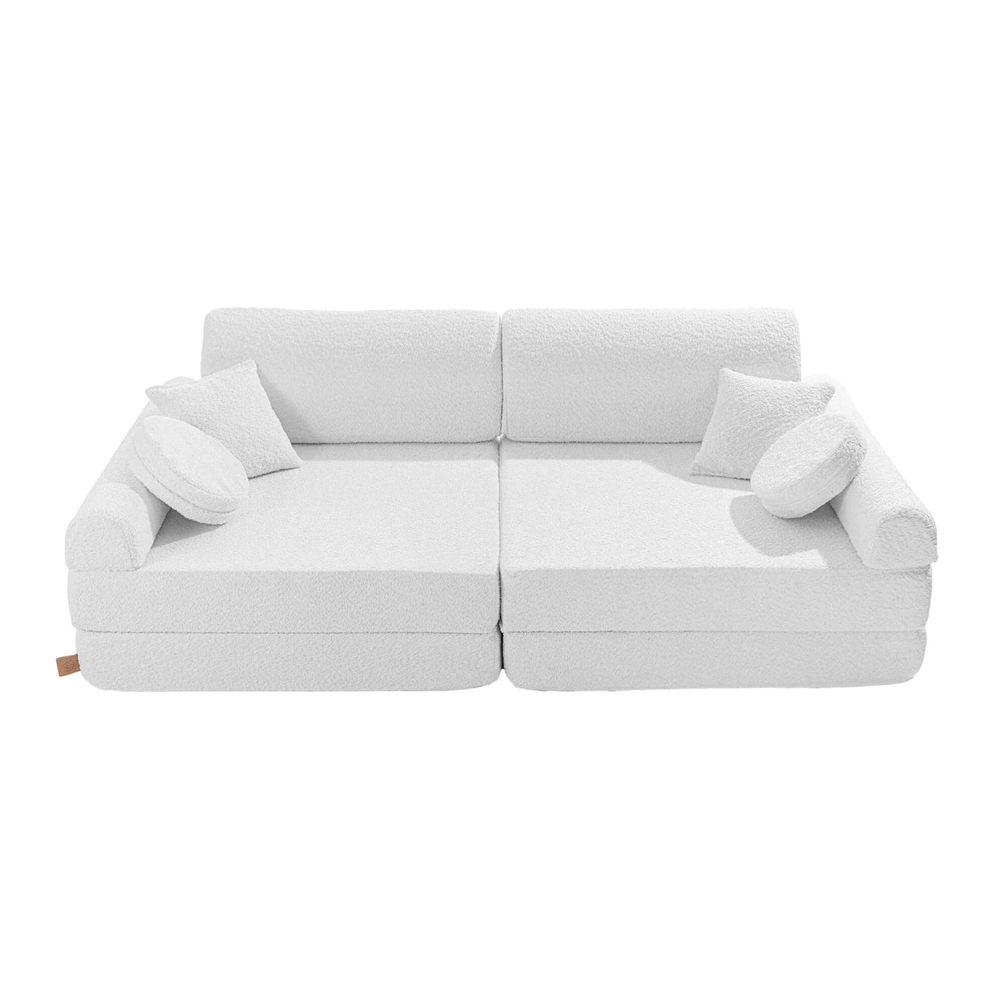 Modulinė Sofa Vaikams Boucle – 8 Elementai, 160 × 76 cm Modulinės sofos Balta