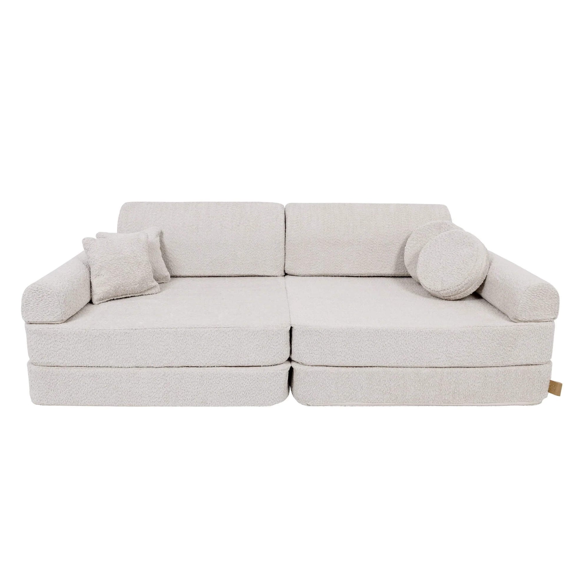 Modulinė Sofa Vaikams Boucle – 8 Elementai, 160 × 76 cm Modulinės sofos Šampano ekru