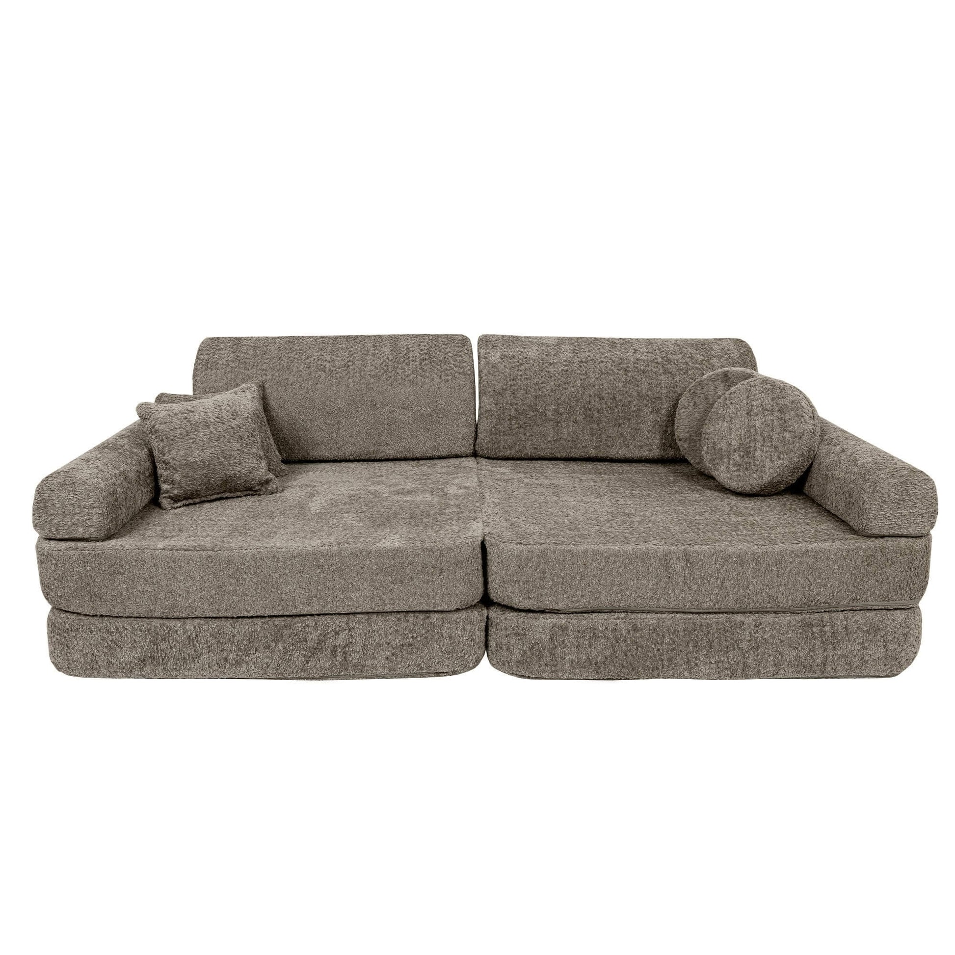 Modulinė Sofa Vaikams Boucle – 8 Elementai, 160 × 76 cm Modulinės sofos Tamsi smėlio