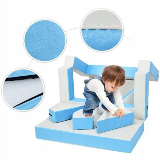 Modulinė Sofa Vaikams Kilimėlis Stalas 3in1 Minkšta Žaidimų Aikštelė Staliukai Kėdutės