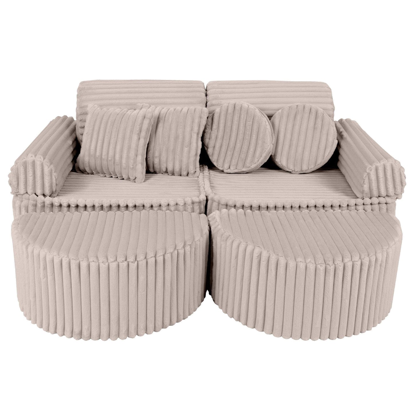Modulinė Vaikiška Sofa Max 12 Dalių Churros 120 × 60 cm, 8 Spalvos Modulinės sofos Smėlinė