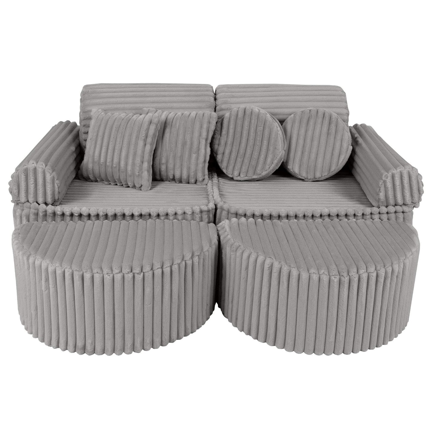 Modulinė Vaikiška Sofa Max 12 Dalių Churros 120 × 60 cm, 8 Spalvos Modulinės sofos Šviesiai pilka