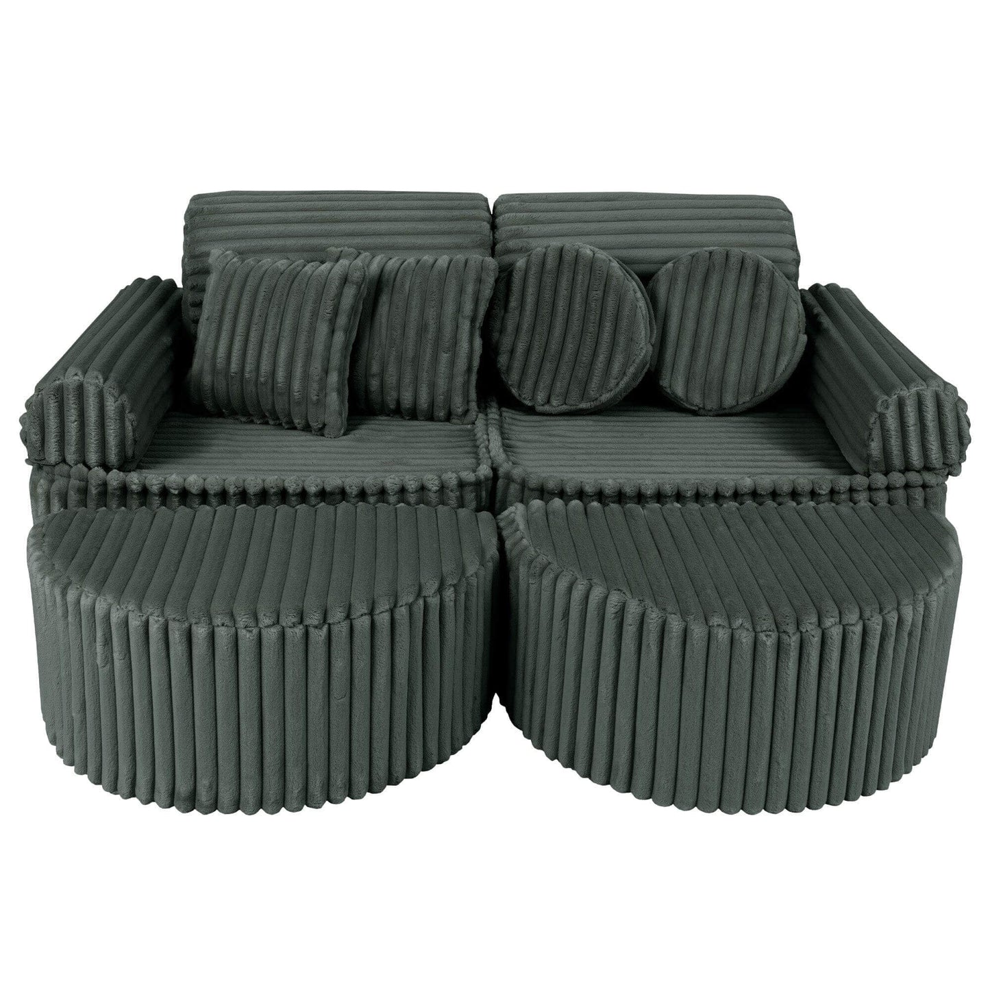 Modulinė Vaikiška Sofa Max 12 Dalių Churros 120 × 60 cm, 8 Spalvos Modulinės sofos Žalia