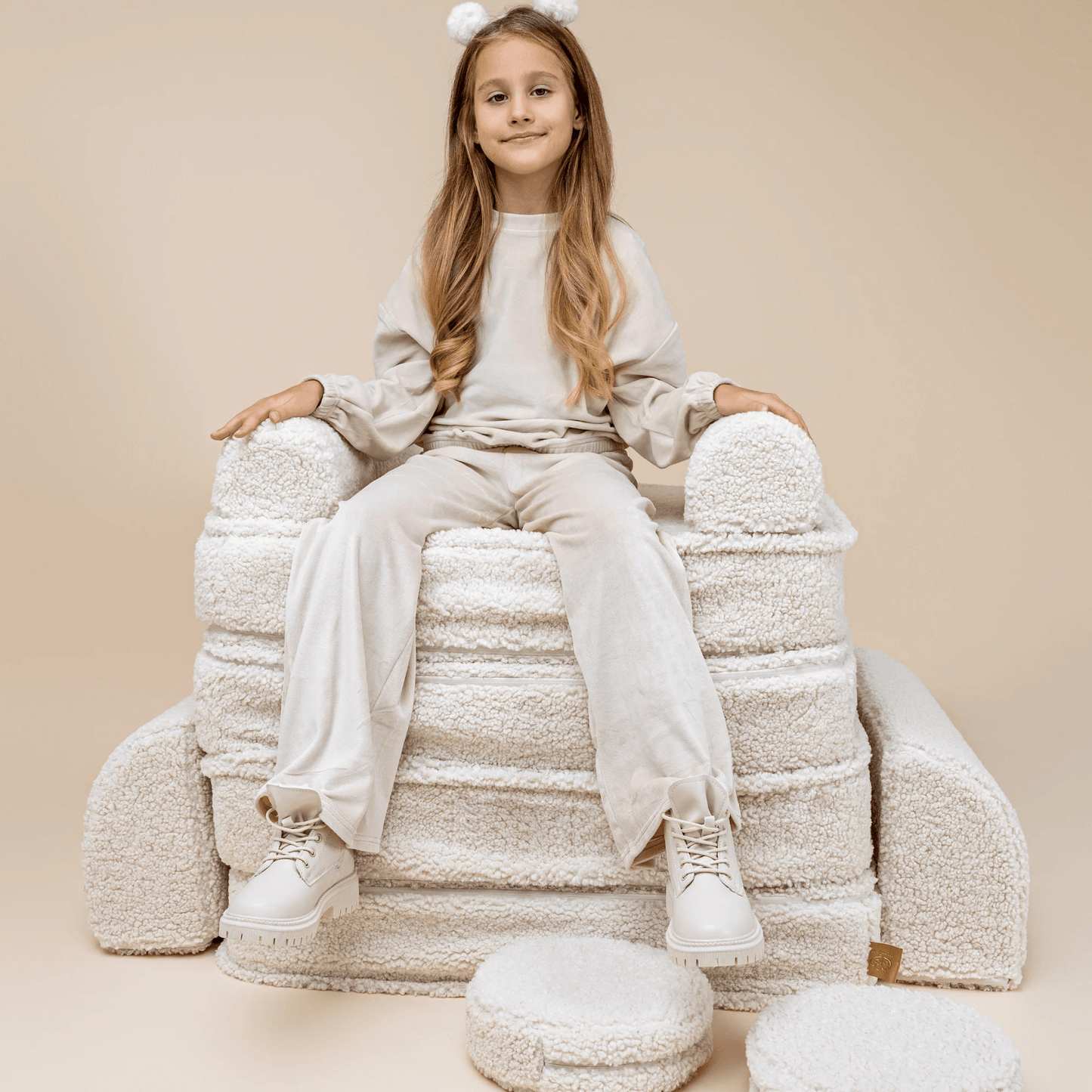 Modulinė Vaikiška Sofa MeowBaby Churros, 160 × 76 × 24 cm, 10 Dalių Modulinės sofos
