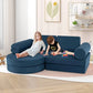 Modulinė Vaikiška Sofa Žaidimams Ir Statyboms 14 Dalių, Navy Mėlyna Modulinės sofos