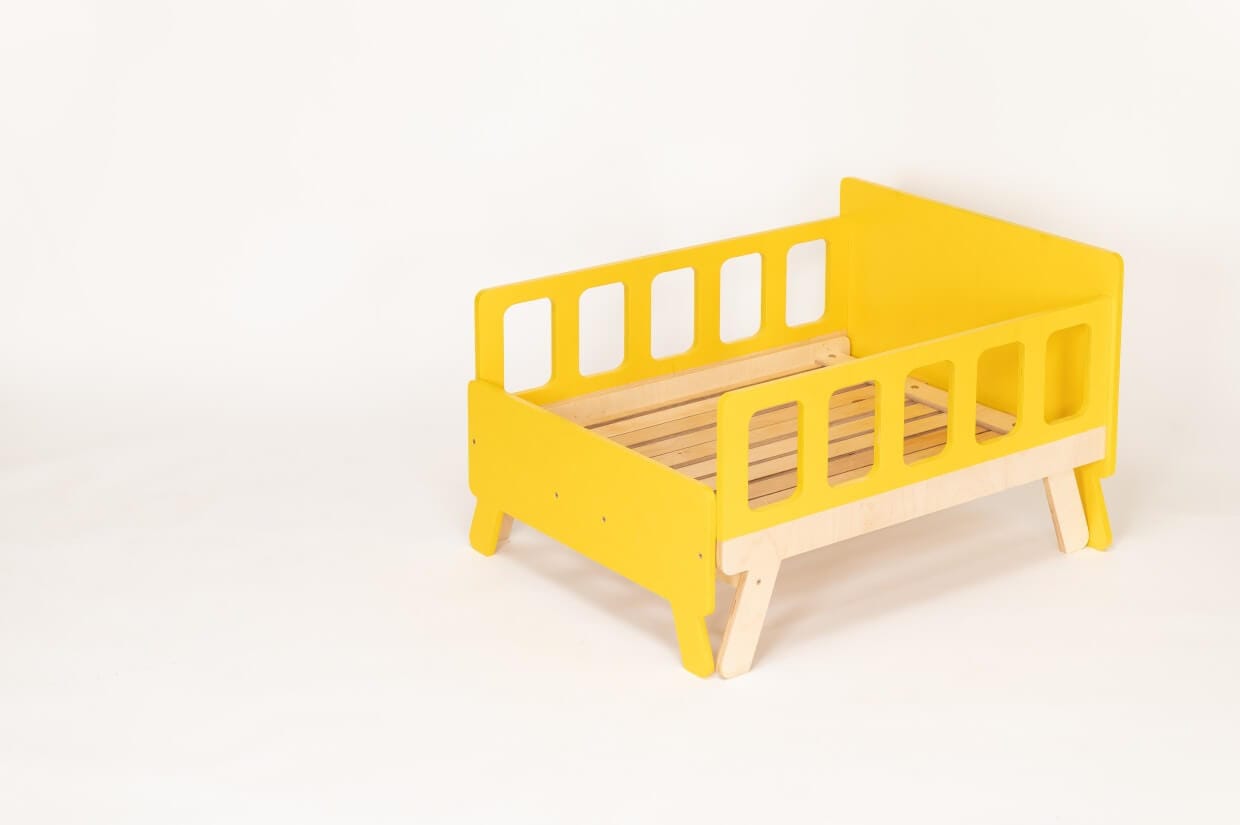 Montessori Vaikiška Auganti Lova Su Čiužiniu 152 x 70 x 54 cm Lovos Dviaukštės