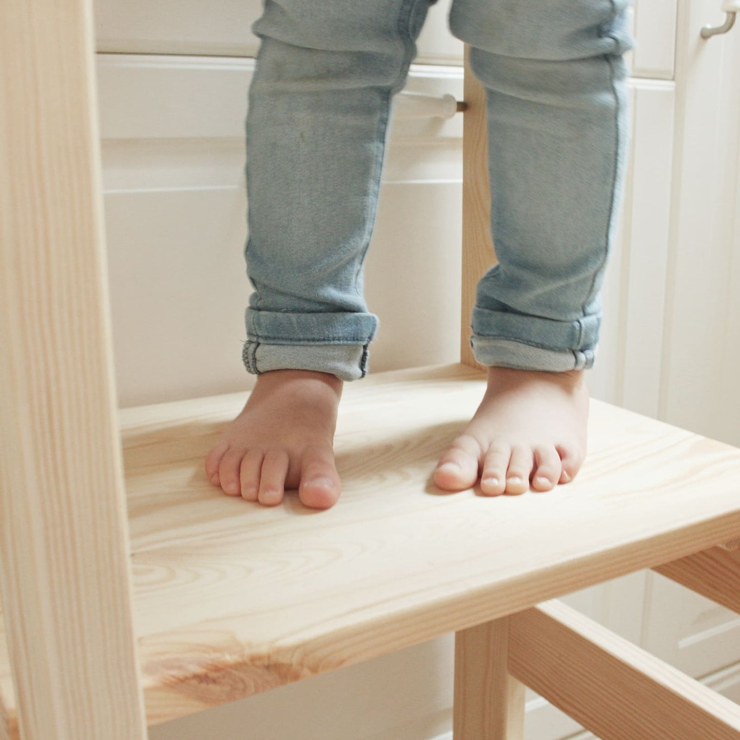 MeowBaby Montessori virtuvės bokštelis – natūrali, standartinis, vaizdas 11