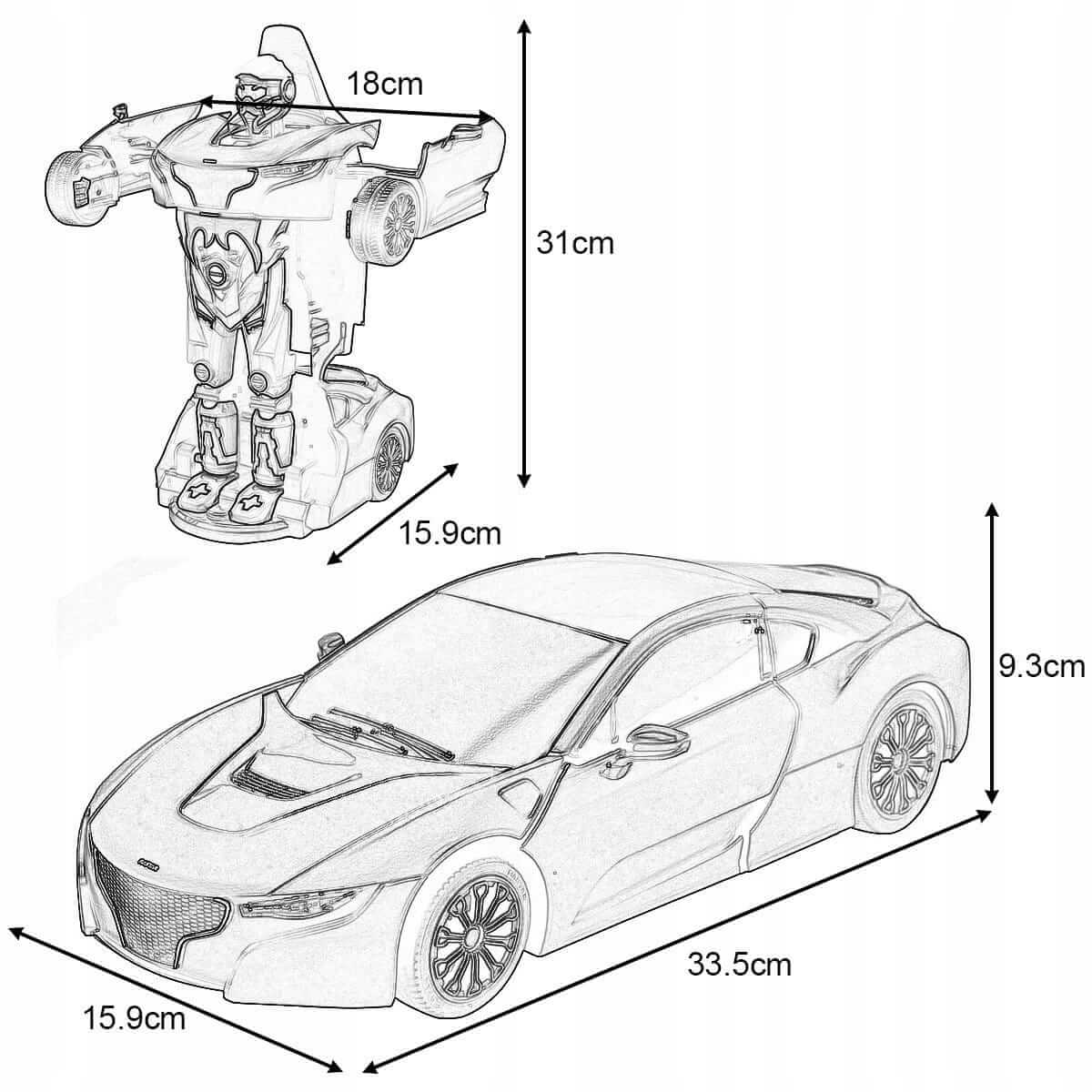 Nuotoliniu Būdu Valdomas Robotas Automobilis 2in1 Žaislai Mašinėlės Ir Trasos