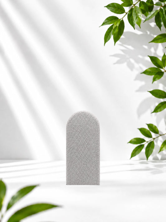 Pilka bouclé sienų panelė 40 × 18 cm