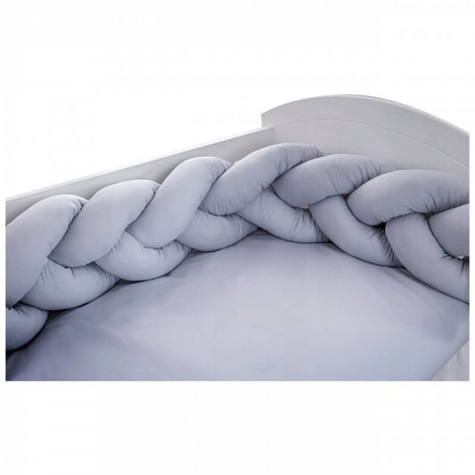 Pinta Lovytės Apsauga „Švelni Pynė“ 360 cm XXL, Medvilnė Apsaugėlės Lovytei