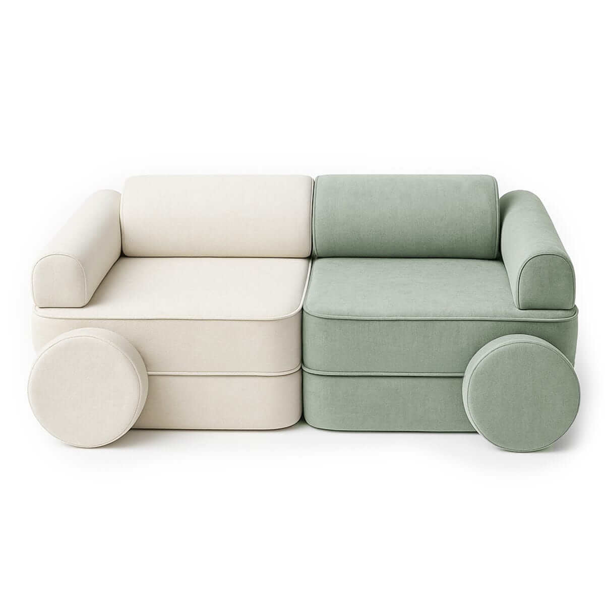 Playsofa Pocket Duo Modulinė Vaikiška Sofa MELLOW, 8 Elementai, 120 cm Modulinės sofos 2