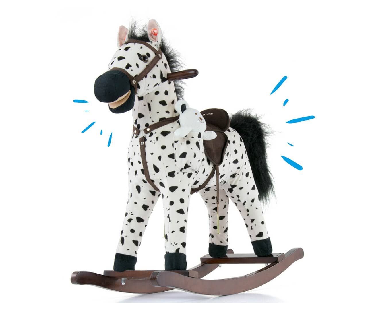 Pliušinis Supamasis Arkliukas Mustang Su Garsais Ir Judesiais – 65 cm, Dot Supamieji Arkliukai