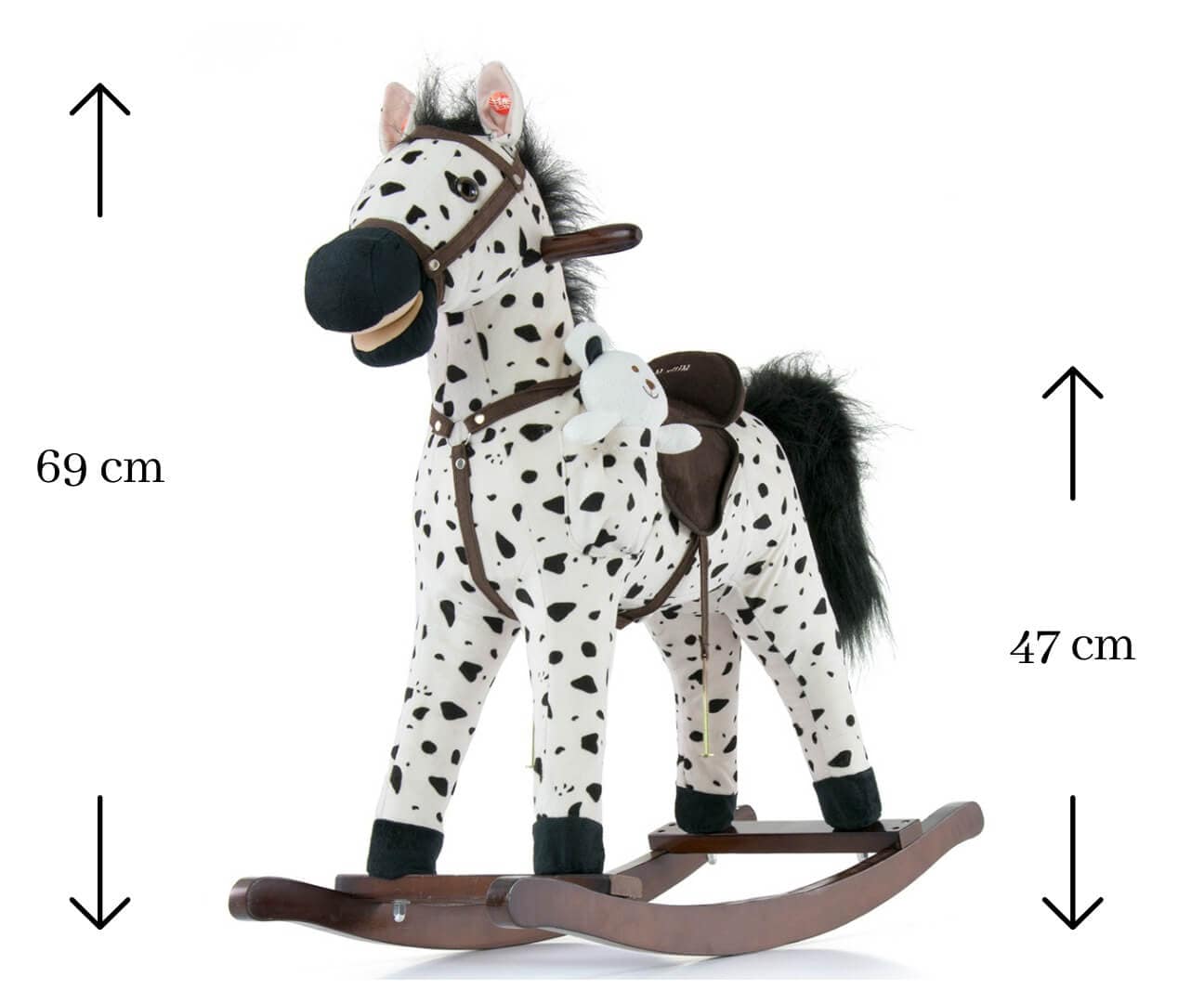 Pliušinis Supamasis Arkliukas Mustang Su Garsais Ir Judesiais – 65 cm, Dot Supamieji Arkliukai