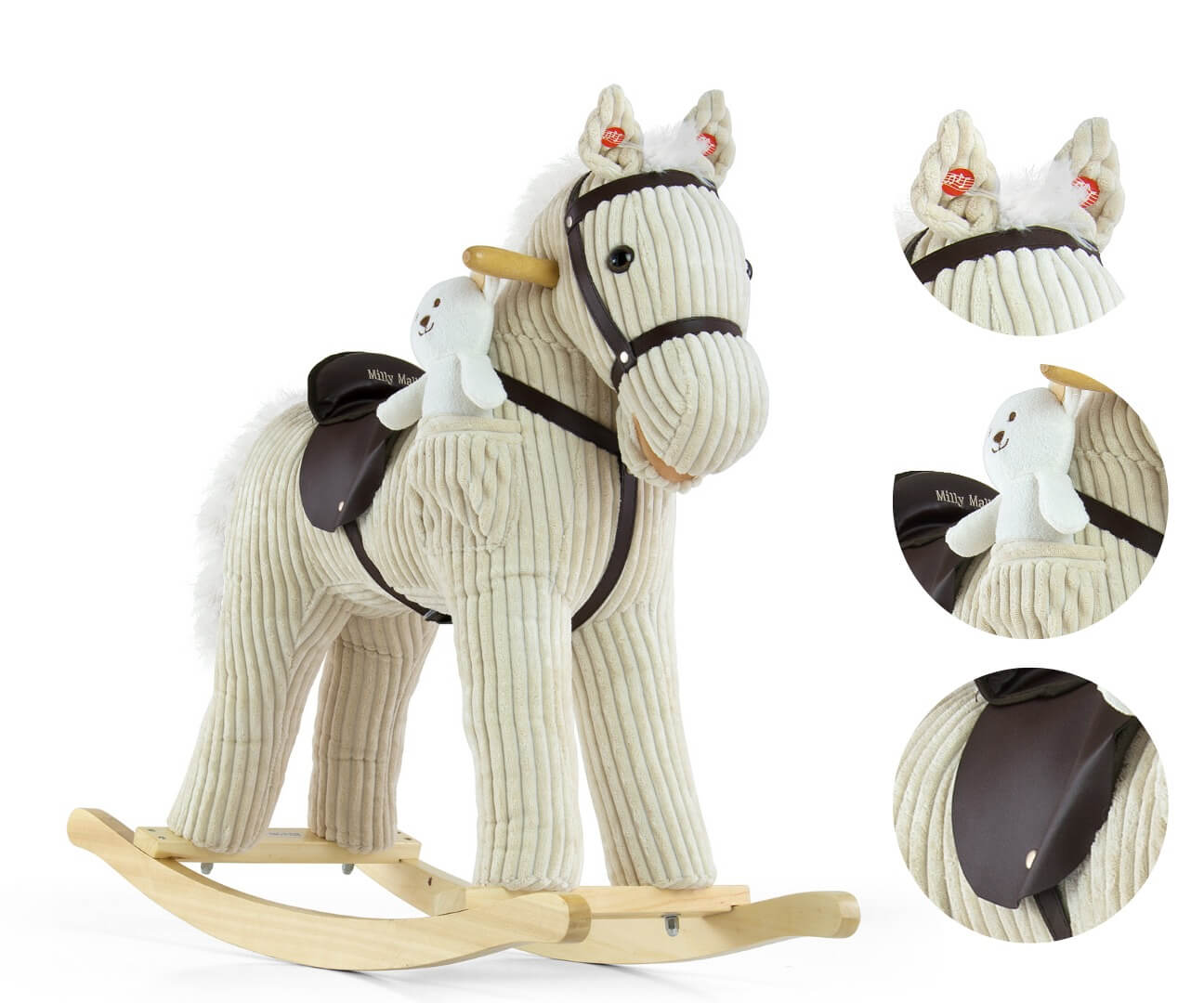 Pliušinis Supamasis Arkliukas Pony Su Meškiuku, Smėlio Supamieji Arkliukai