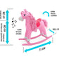 Pliušinis Supamasis Arkliukas Princess – 65 cm, Rožinis Supamieji Arkliukai