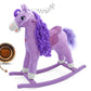 Pliušinis Supamasis Arkliukas Princess – 65 cm, Violetinis Supamieji Arkliukai