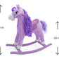Pliušinis Supamasis Arkliukas Princess – 65 cm, Violetinis Supamieji Arkliukai