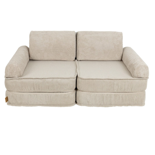MeowBaby Pocket Plus modulinė vaikiška sofa – ekru spalva, vaizdas 2