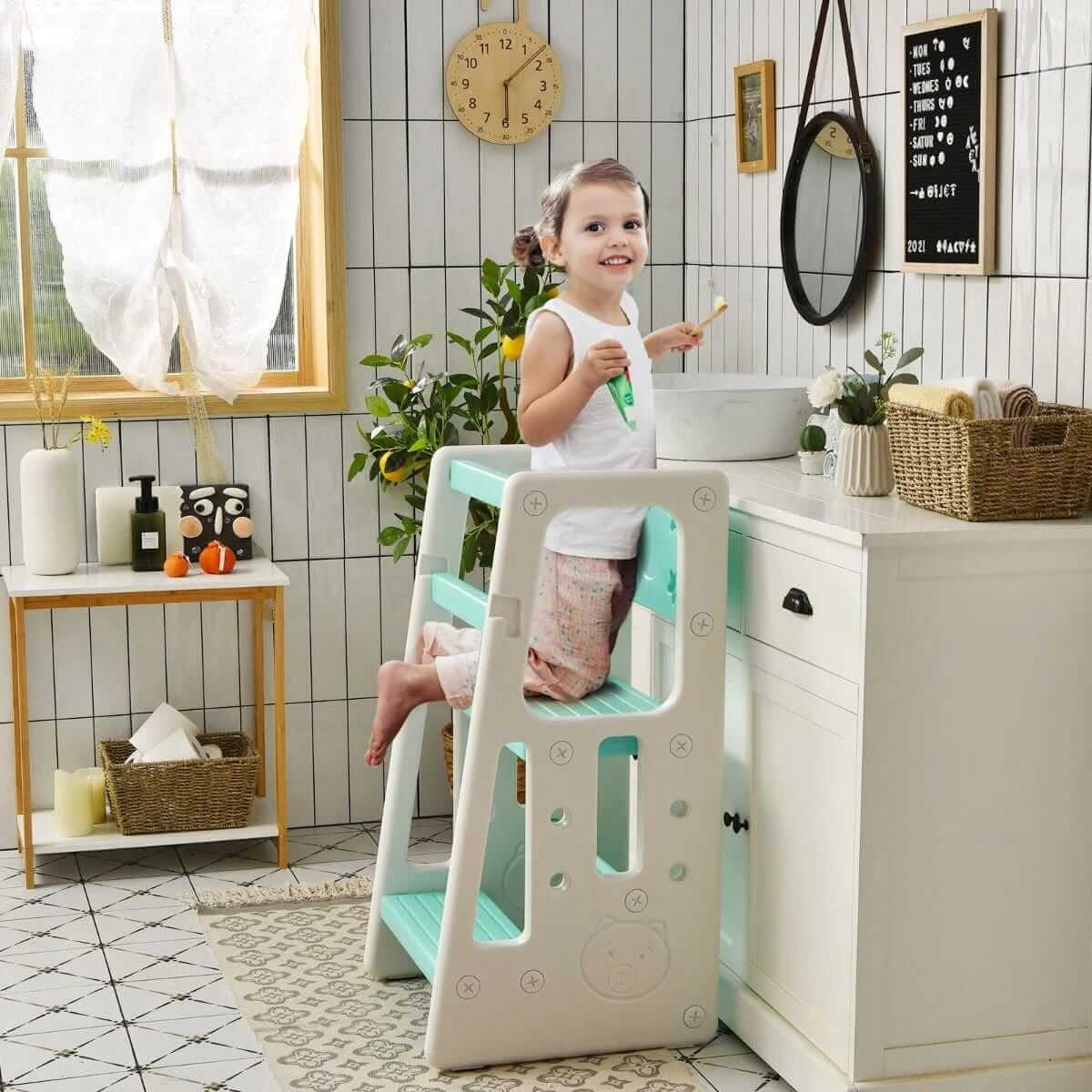 Reguliuojama Mažylių Platforma Kopėčios Su Kėde Montessori bokštelis