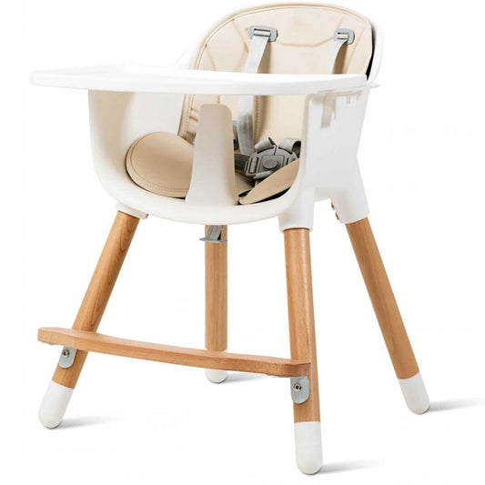 Reguliuojamo Aukščio Maitinimo Kėdutė Su Stalu Smėlio Spalvos 57 x 57 x 83 cm Maitinimo Kėdutės