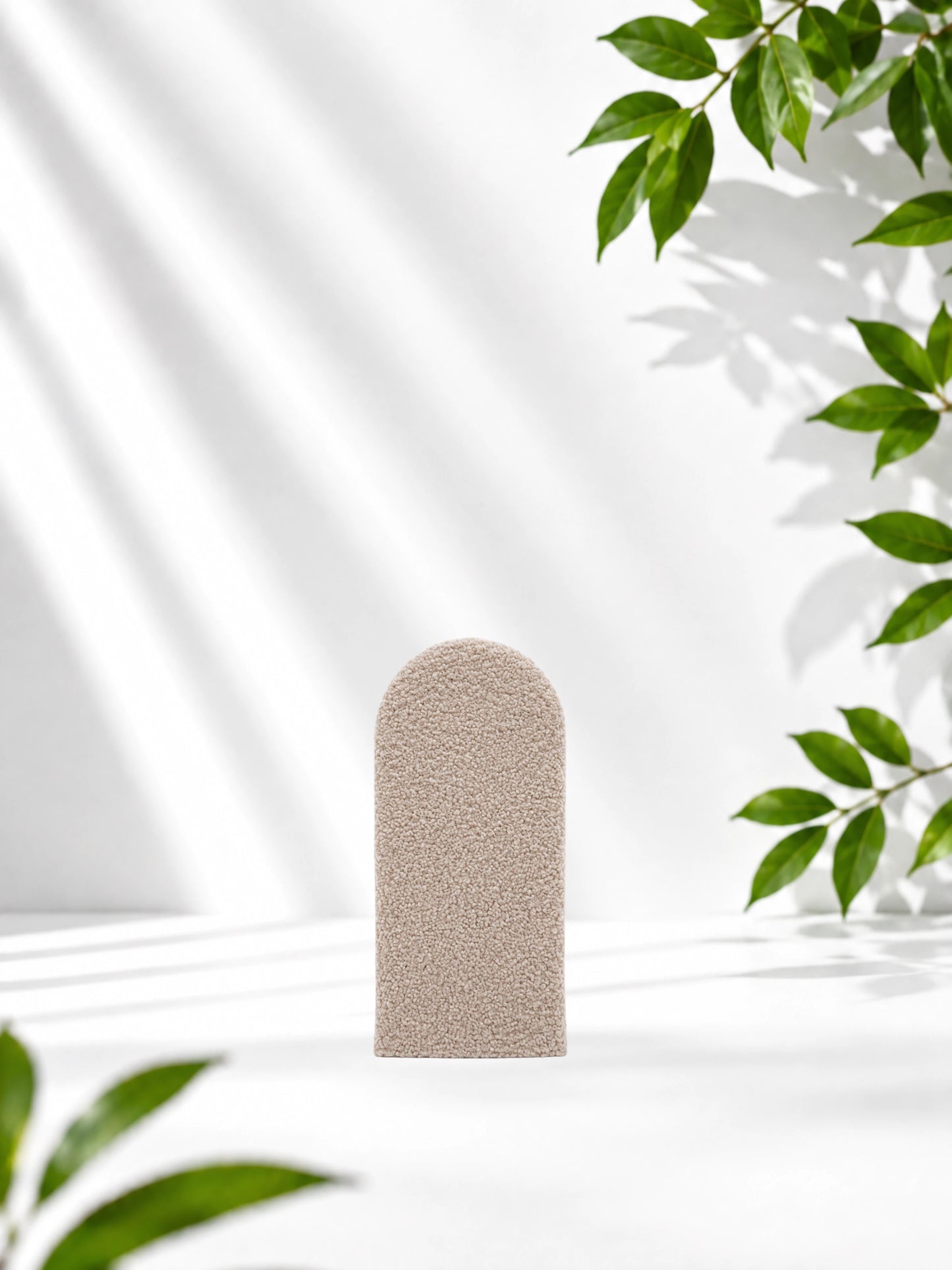 Smėlio spalvos bouclé sienų panelė 40 × 18 cm
