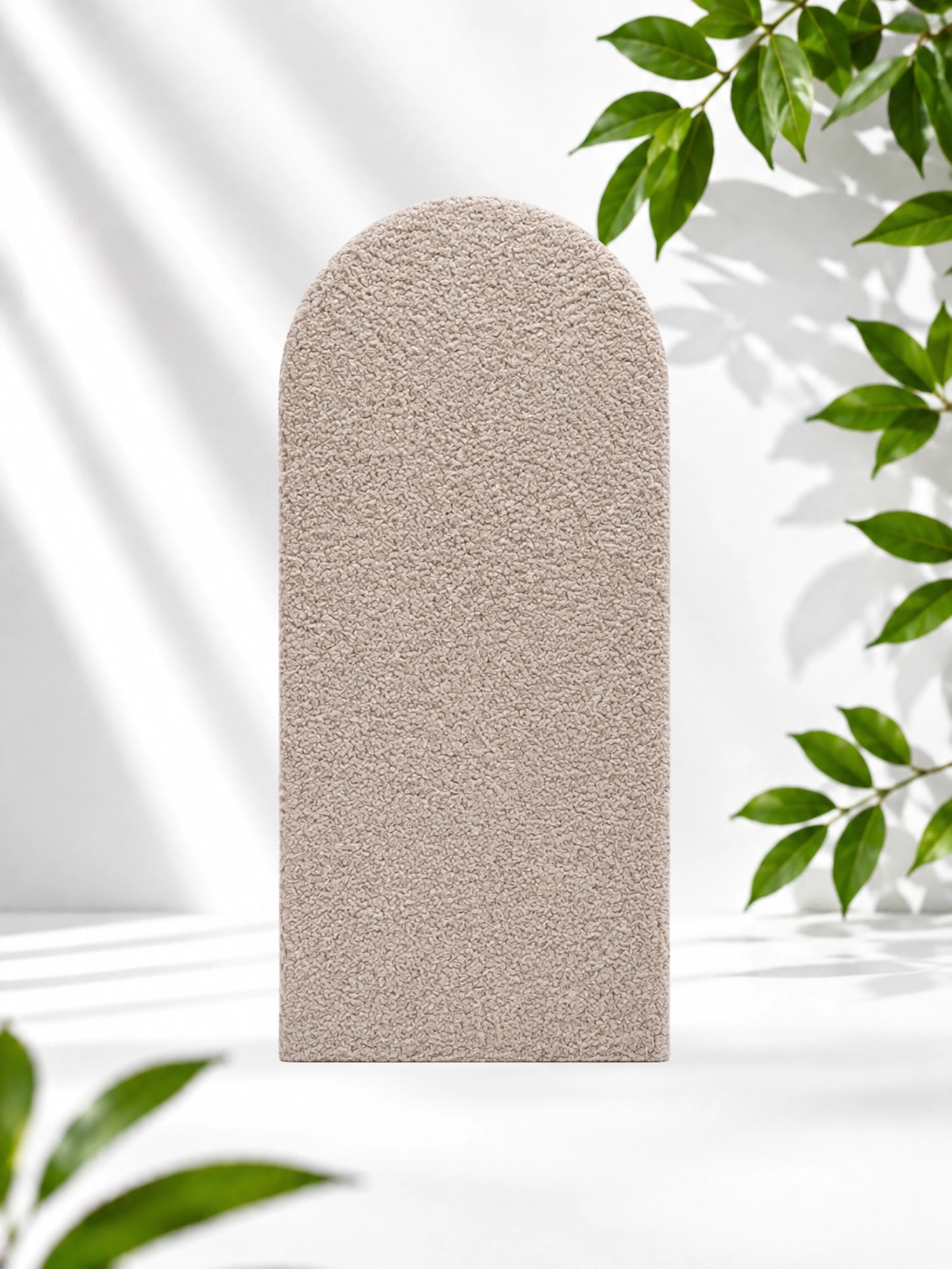 Smėlio spalvos bouclé sienų panelė 90 × 36 cm