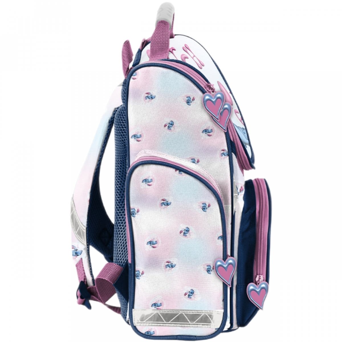 Stitch ergonominė mokyklinė kuprinė 1–4 klasei, 5 dalių komplektas su priemonėmis Mokyklinės kuprinės